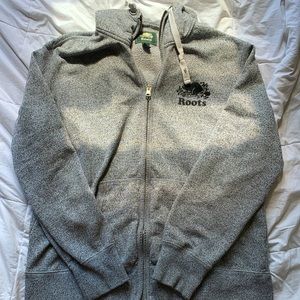 Oversized Roots Zip Up Sweater